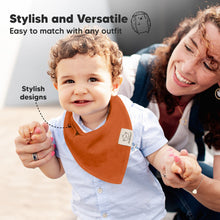 Load image into Gallery viewer, 8-Pack Organic Bandana Bibs (Thunder)