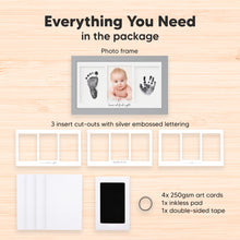 Load image into Gallery viewer, Duo Clean Touch Inkless Hand & Footprint Frame Kit (Cloud Gray)