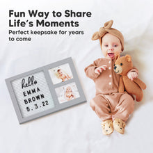 Load image into Gallery viewer, Heartfelt Picture Frame with Felt Letterboard (Cloud Gray)