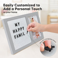 Load image into Gallery viewer, Heartfelt Picture Frame with Felt Letterboard (Cloud Gray)