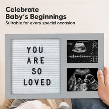 Load image into Gallery viewer, Heartfelt Picture Frame with Felt Letterboard (Cloud Gray)