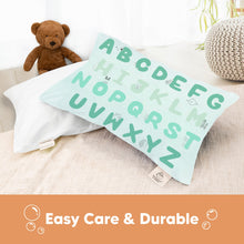 Load image into Gallery viewer, Printed Toddler Pillowcase 13X18" (KeaABC Mint)