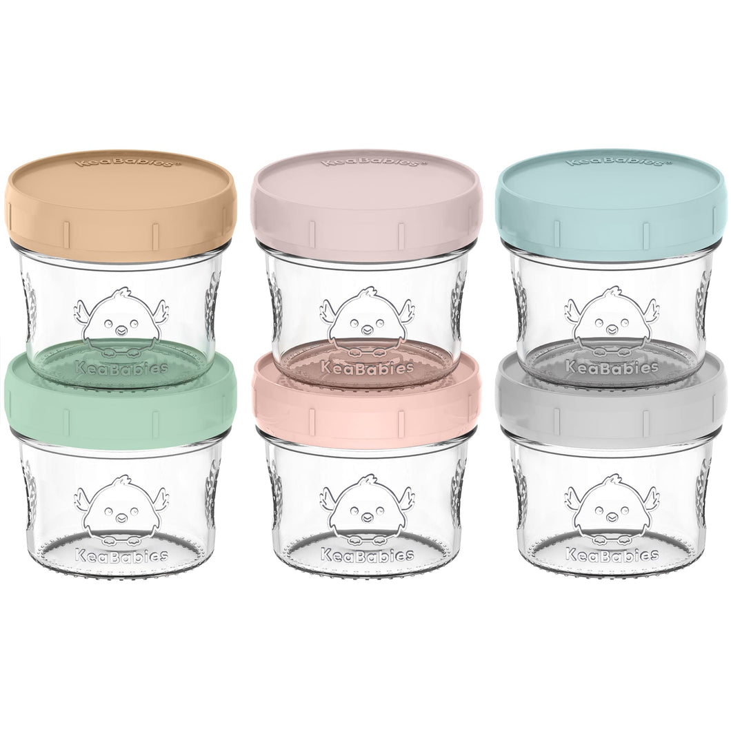 6-Pack Prep Jars Food Glass Containers (Musk Dusk)