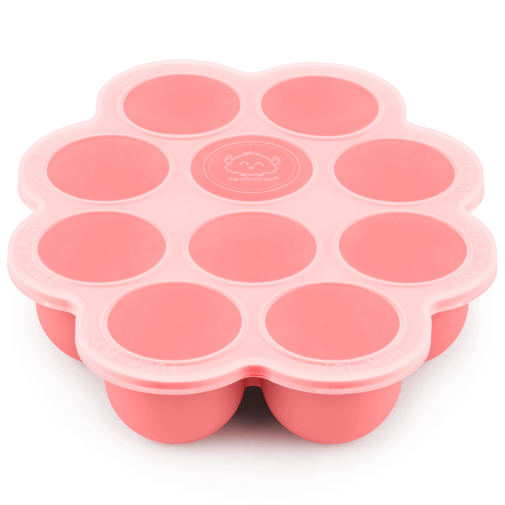 Silicone Baby Food Freezer Tray with Clip-On Lid by WeeSprout - Perfect