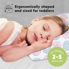 Load image into Gallery viewer, Toddler Pillow with Pillowcase (Donuts)