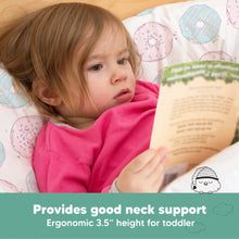 Load image into Gallery viewer, Toddler Pillow with Pillowcase (Donuts)