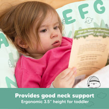 Load image into Gallery viewer, Toddler Pillow with Pillowcase (KeaABC Mint)