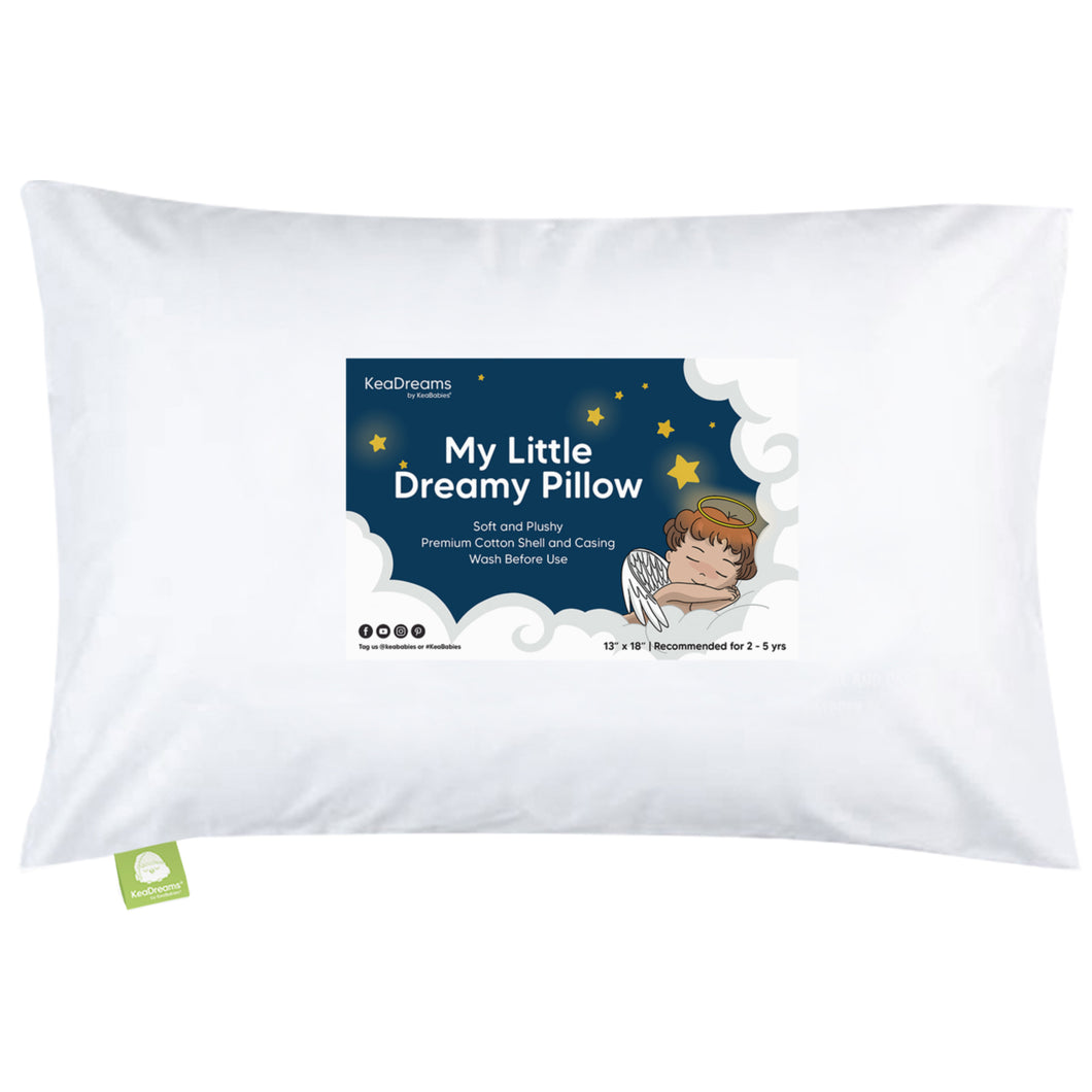 Toddler Pillow with Pillowcase (Soft White)