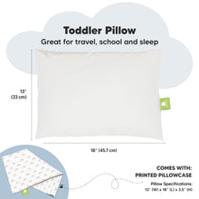 Load image into Gallery viewer, Toddler Pillow with Pillowcase (Jolly Rainbow)