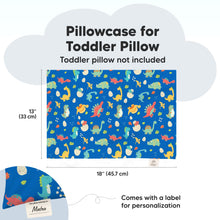 Load image into Gallery viewer, Printed Toddler Pillowcase 13X18" (DinoWorld)