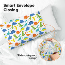 Load image into Gallery viewer, Printed Toddler Pillowcase 13X18" (Happy Dino)
