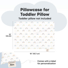 Load image into Gallery viewer, Printed Toddler Pillowcase 13X18" (Jolly Rainbow)