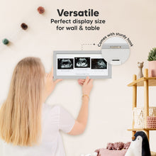 Load image into Gallery viewer, Trio Baby Sonogram Frame (Cloud Gray)