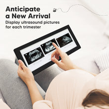 Load image into Gallery viewer, Trio Baby Sonogram Frame (Onyx Black)