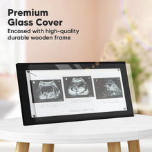 Load image into Gallery viewer, Trio Baby Sonogram Frame (Onyx Black)