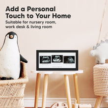 Load image into Gallery viewer, Trio Baby Sonogram Frame (Onyx Black)