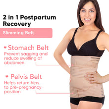 Load image into Gallery viewer, Active 2-in-1 Postpartum Recovery Support Belt (Classic Ivory, One Size)