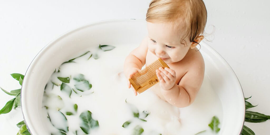 DIY milk bath for babies
