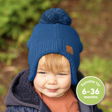 Load image into Gallery viewer, Muff Knitted Beanie (Cobalt)
