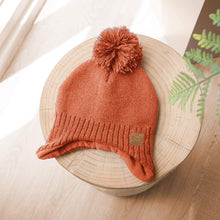 Load image into Gallery viewer, Muff Knitted Beanie (Tea Rose)
