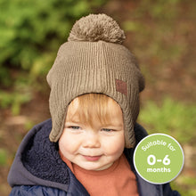 Load image into Gallery viewer, Muff Knitted Beanie (Taupe)
