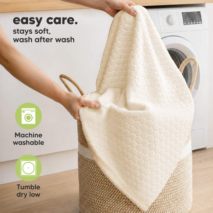 Soufflé Fleece Baby Blanket (Honey) 33929039970490