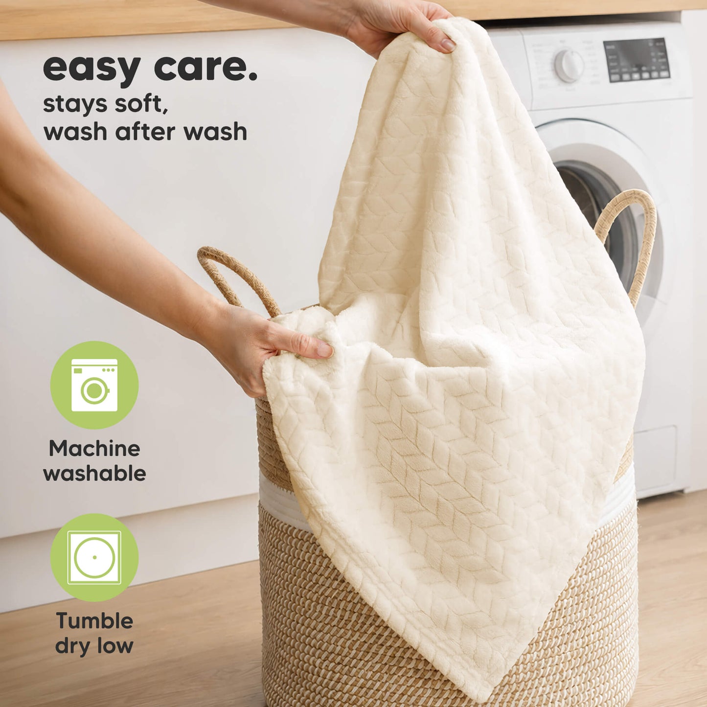 easy care - stays soft, wash after wash (Machine washable and Tumble dry low) 33526834626746