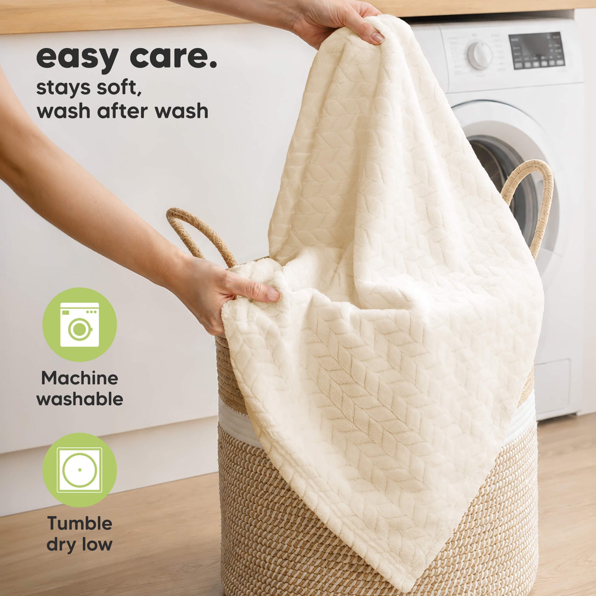 easy care - stays soft, wash after wash (Machine washable and Tumble dry low) 33526834626746
