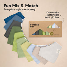 Load image into Gallery viewer, 10-Pack Organic Bandana Bibs (Brave)
