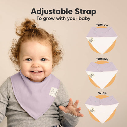 Adjustable Strap allows the bandana bib to grow with your baby using multiple snap settings for a comfortable fit. 26132845854906