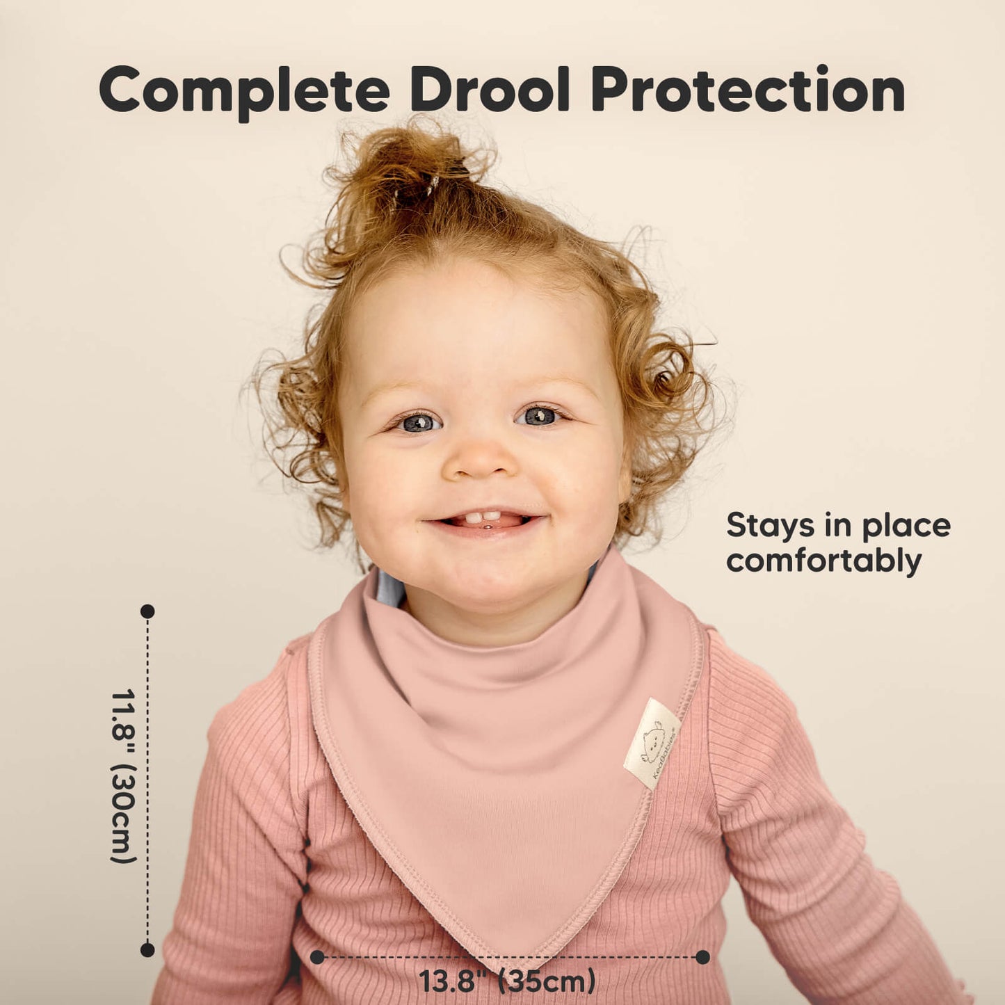 Complete Drool Protection keeps baby clothes dry with full-coverage bandana bibs. 26132846608570