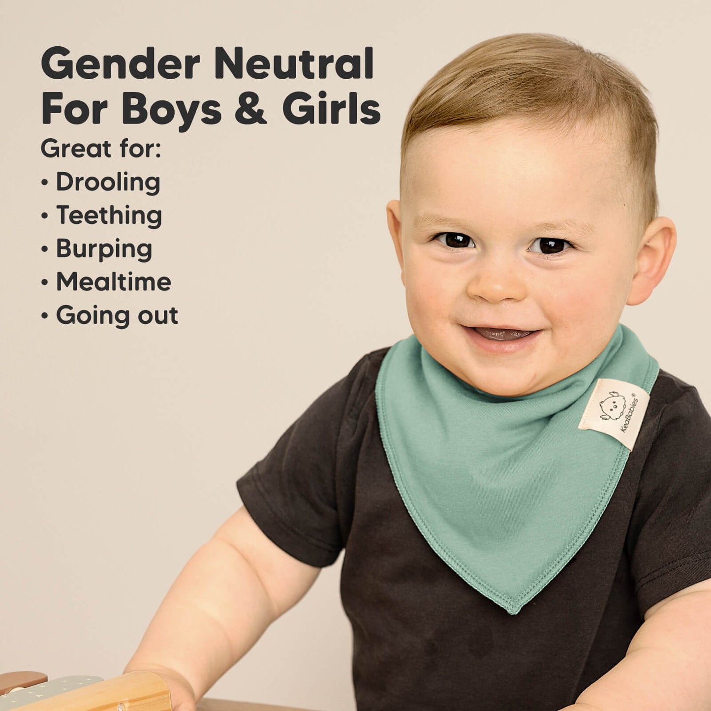 Gender Neutral For Boys & Girls bandana bibs are ideal for drooling, feeding, and daily wear. 26132847853754