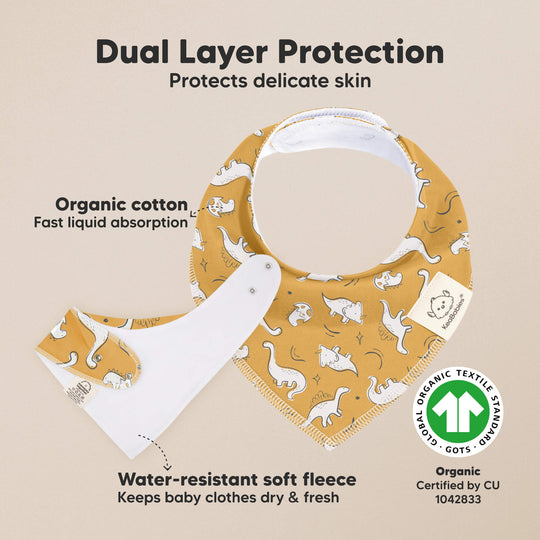 10-Pack Organic Bandana Bibs (Mesozoic)