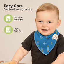 Load image into Gallery viewer, 10-Pack Organic Bandana Bibs (Cosmo)
