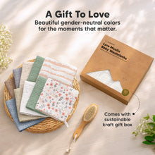 Load image into Gallery viewer, A Gift To Love. Beautiful gender-neutral colors for the moments that matter. Comes with sustainable
kraft gift box.

