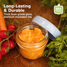 Load image into Gallery viewer, 6-Pack Prep Jars Food Glass Containers
