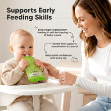 Load image into Gallery viewer, Supports Early Feeding Skills - Encourages independent feeding &amp; self-led sipping at baby's pace, Gentle flow supports coordination &amp; control, and Helps build confidence with every sip
