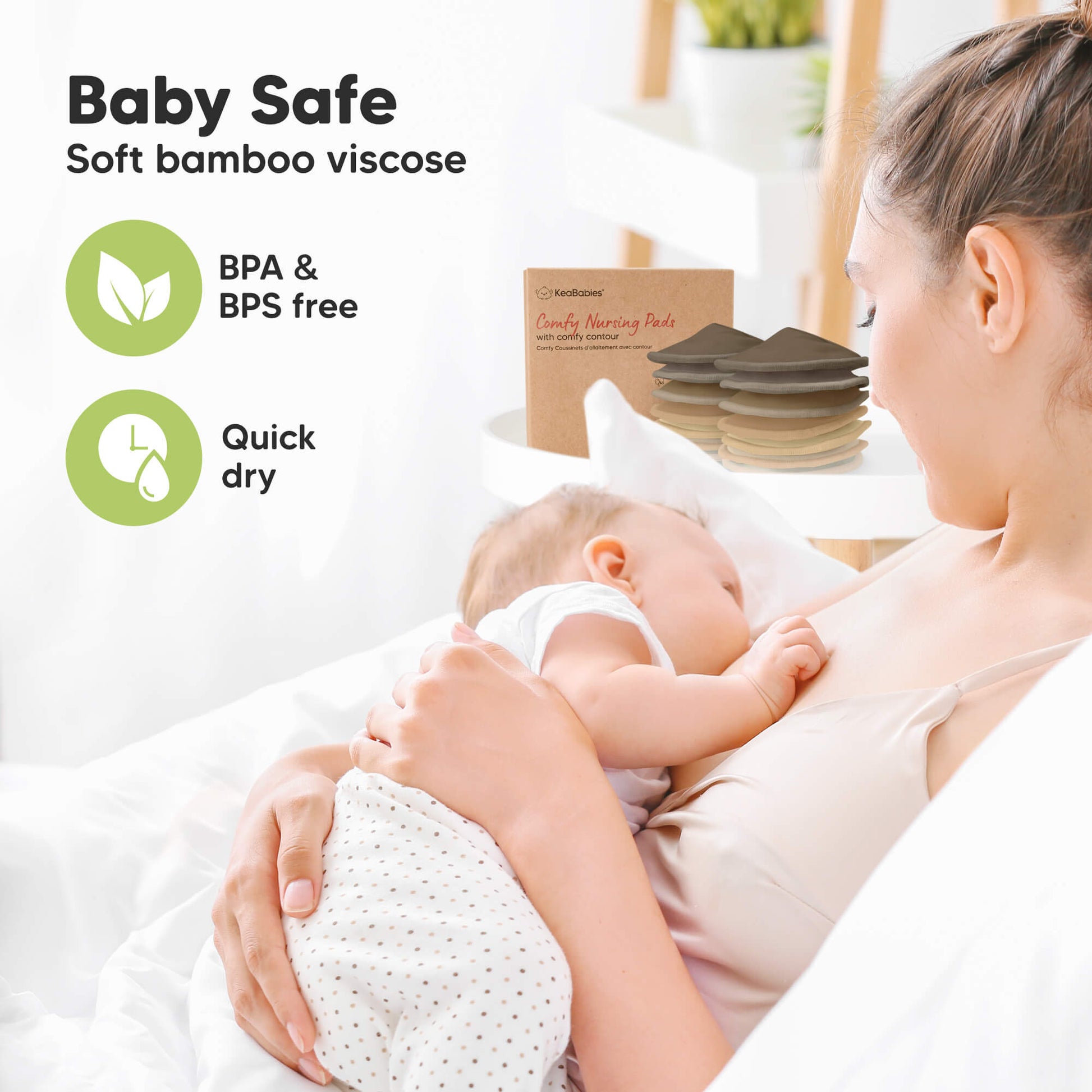 Baby Safe, Soft bamboo viscose, BPA& BPS free, Quick dry 32179005030586