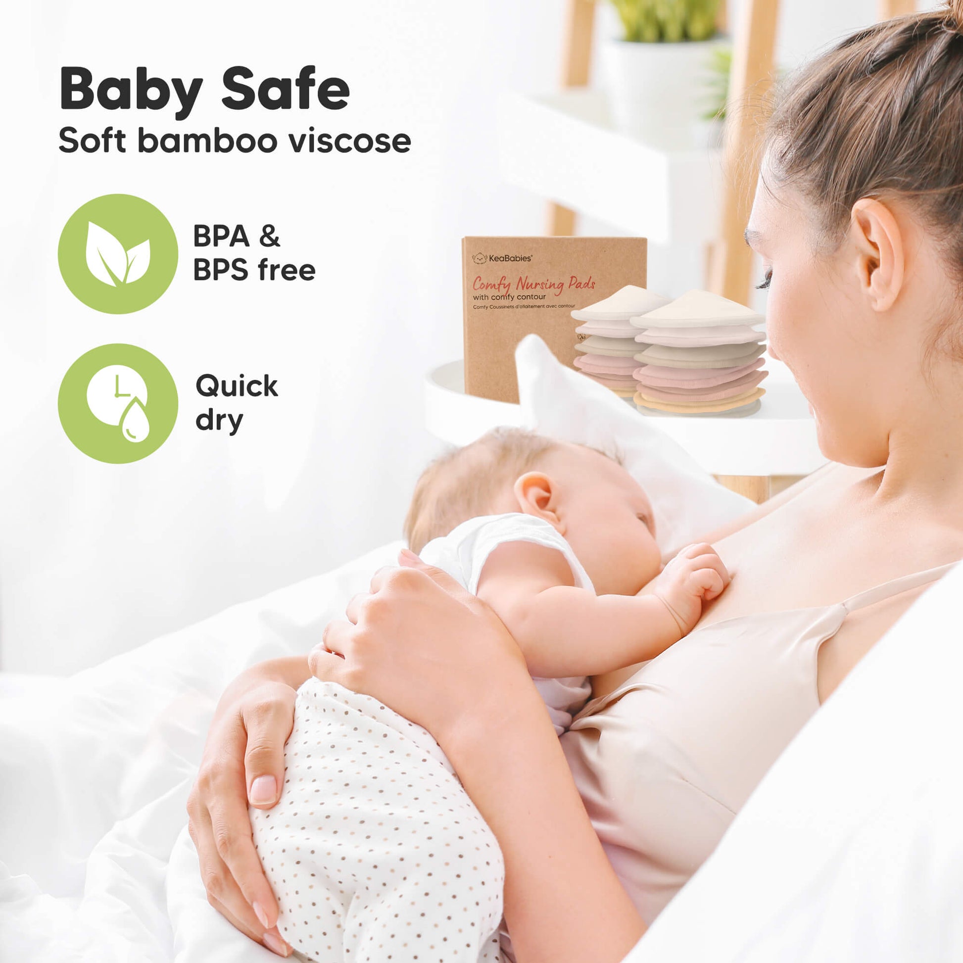Baby Safe, Soft bamboo viscose, BPA& BPS free, Quick dry 32179001000122