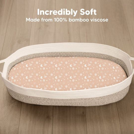 2-Pack Isla Fitted Bassinet Sheets (Butterflies)