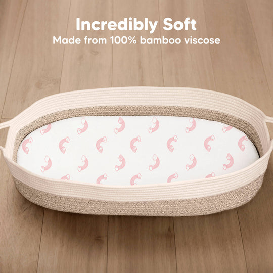 2-Pack Isla Fitted Bassinet Sheets (Dreamland)