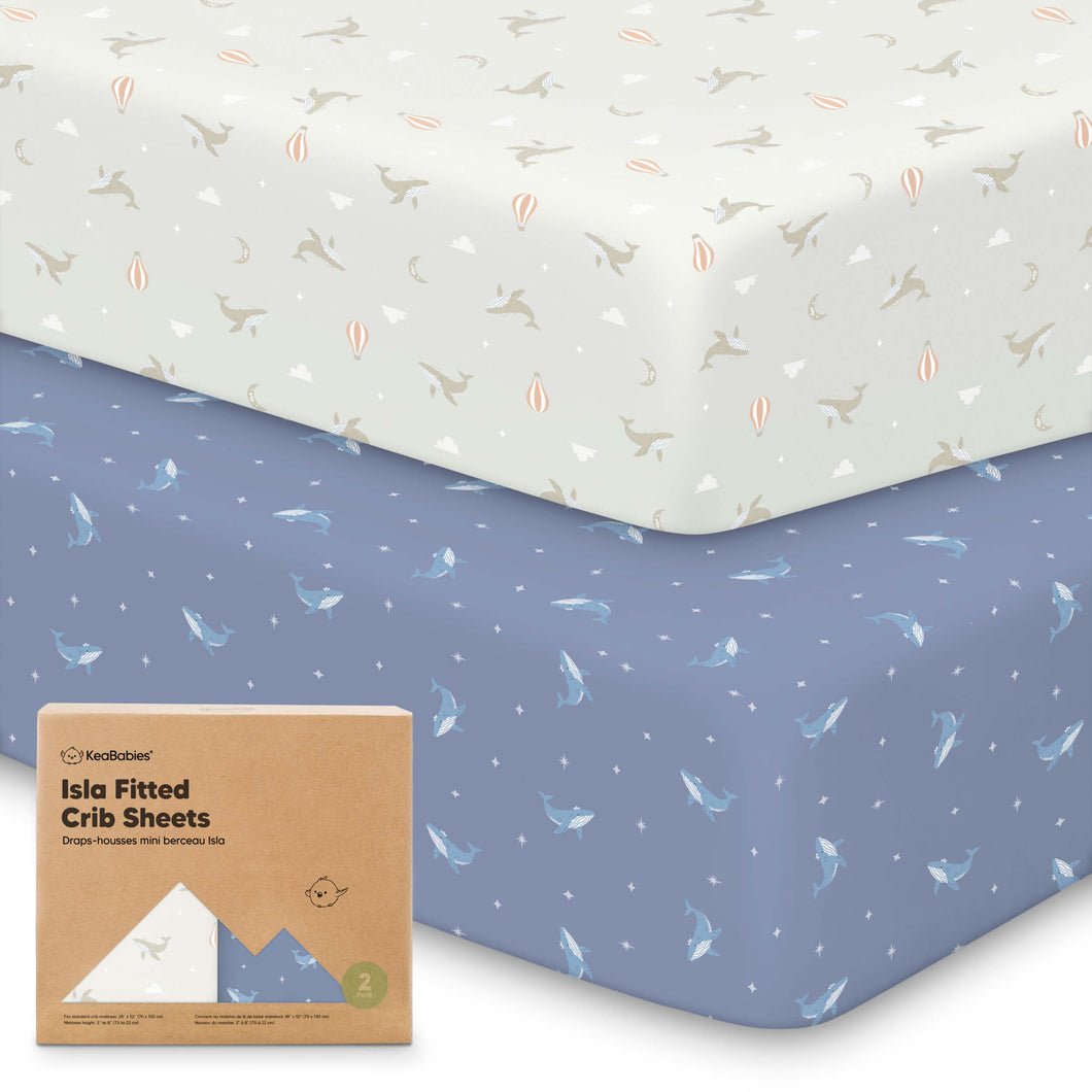 Isla Fitted Crib Sheets (Marine Muse)