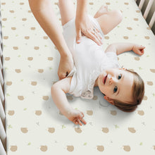 Load image into Gallery viewer, Isla Fitted Crib Sheets (Nibbles/Bruce)
