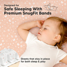 Load image into Gallery viewer, Isla Fitted Mini Crib Sheets (Butterflies)
