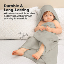 Load image into Gallery viewer, 2-Pack Lyra Muslin Hooded Towels (Graphite)
