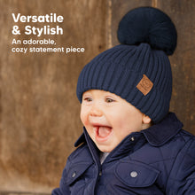 Load image into Gallery viewer, 2-Pack Pom Knitted Beanie (Cobalt)
