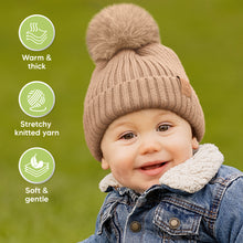 Load image into Gallery viewer, 2-Pack Pom Knitted Beanie (Dune)
