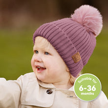 Load image into Gallery viewer, 2-Pack Pom Knitted Beanie (Regalia)
