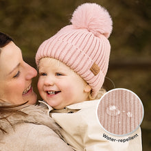 Load image into Gallery viewer, 2-Pack Pom Knitted Beanie (Tea Rose)
