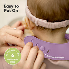 Load image into Gallery viewer, 2-Pack Prep Silicone Bibs (Amethyst)
